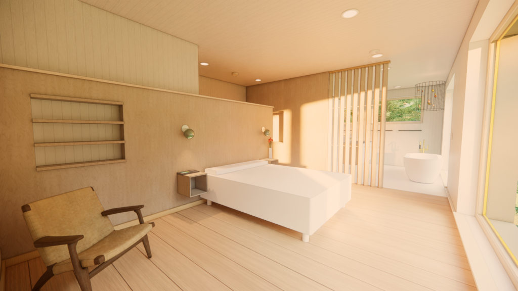 Little Wing rendering, bedroom 