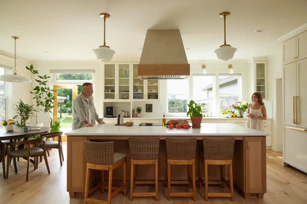 St. Paul Residence kitchen, featuring a generously sized kitchen island for hosting friends and family.