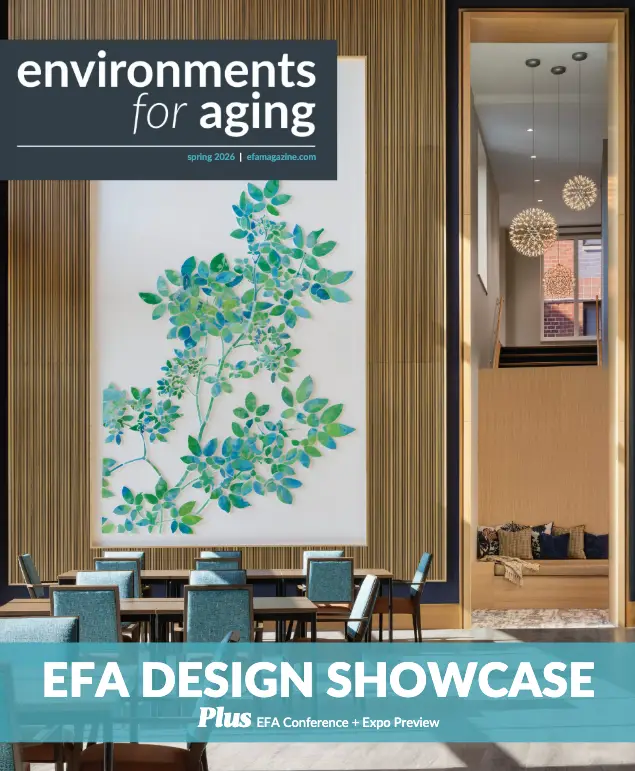 Environments for Aging Feb 2026 cover featuring the ROSE Port at RoseVilla