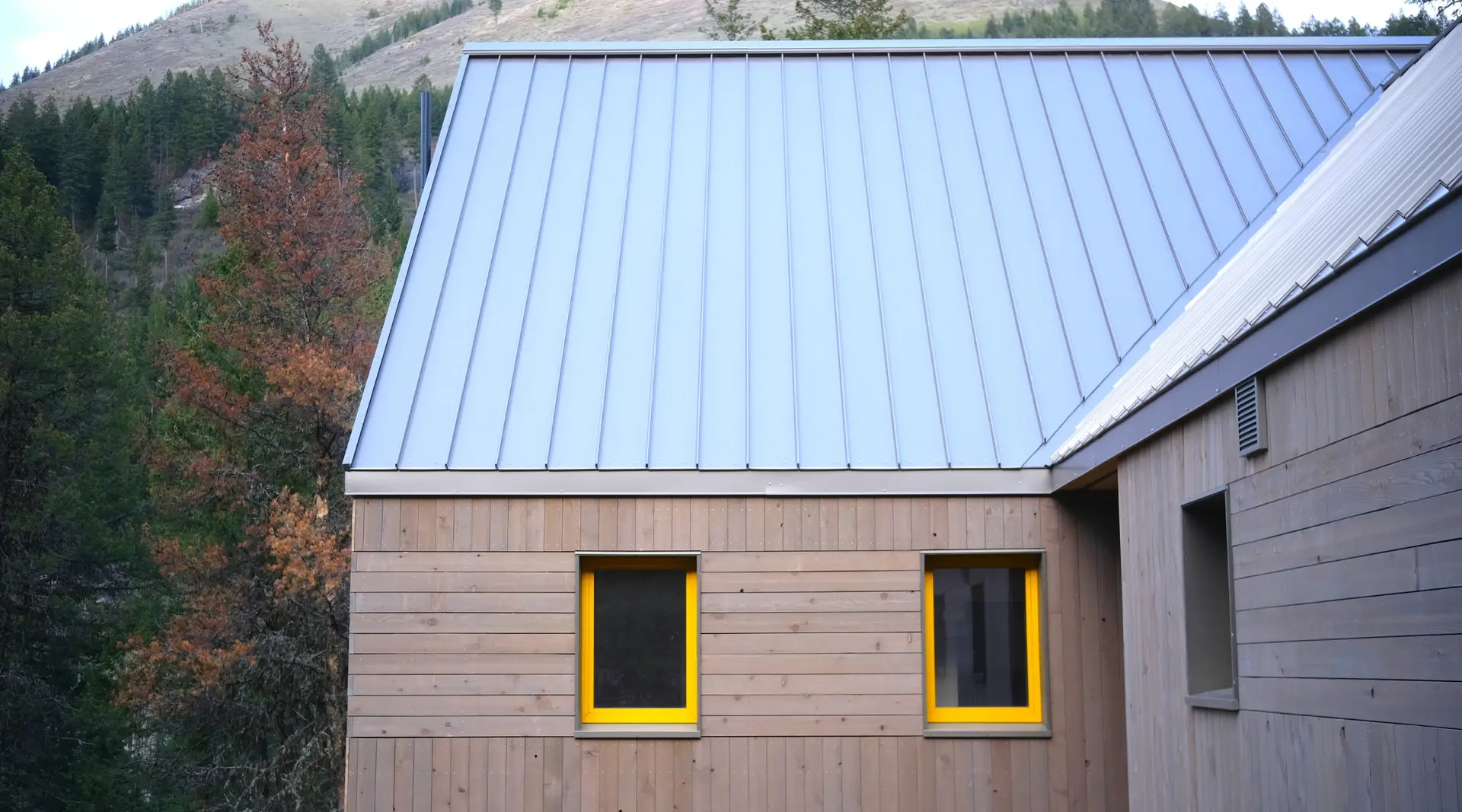 exterior siding crafted from fire-salvaged wood
